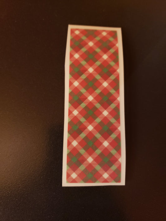 Christmas Plaid Pen Wrap Vinyl Decal