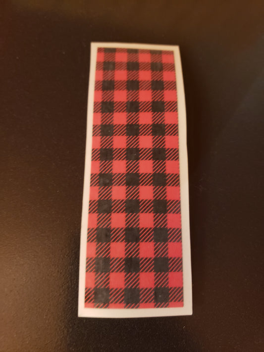 Plaid Pen Wrap Vinyl Decal