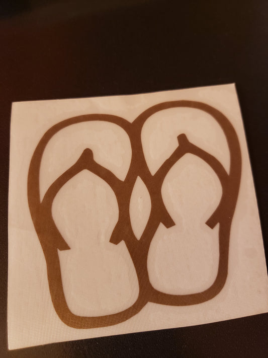 Flip Flops Vinyl Decal