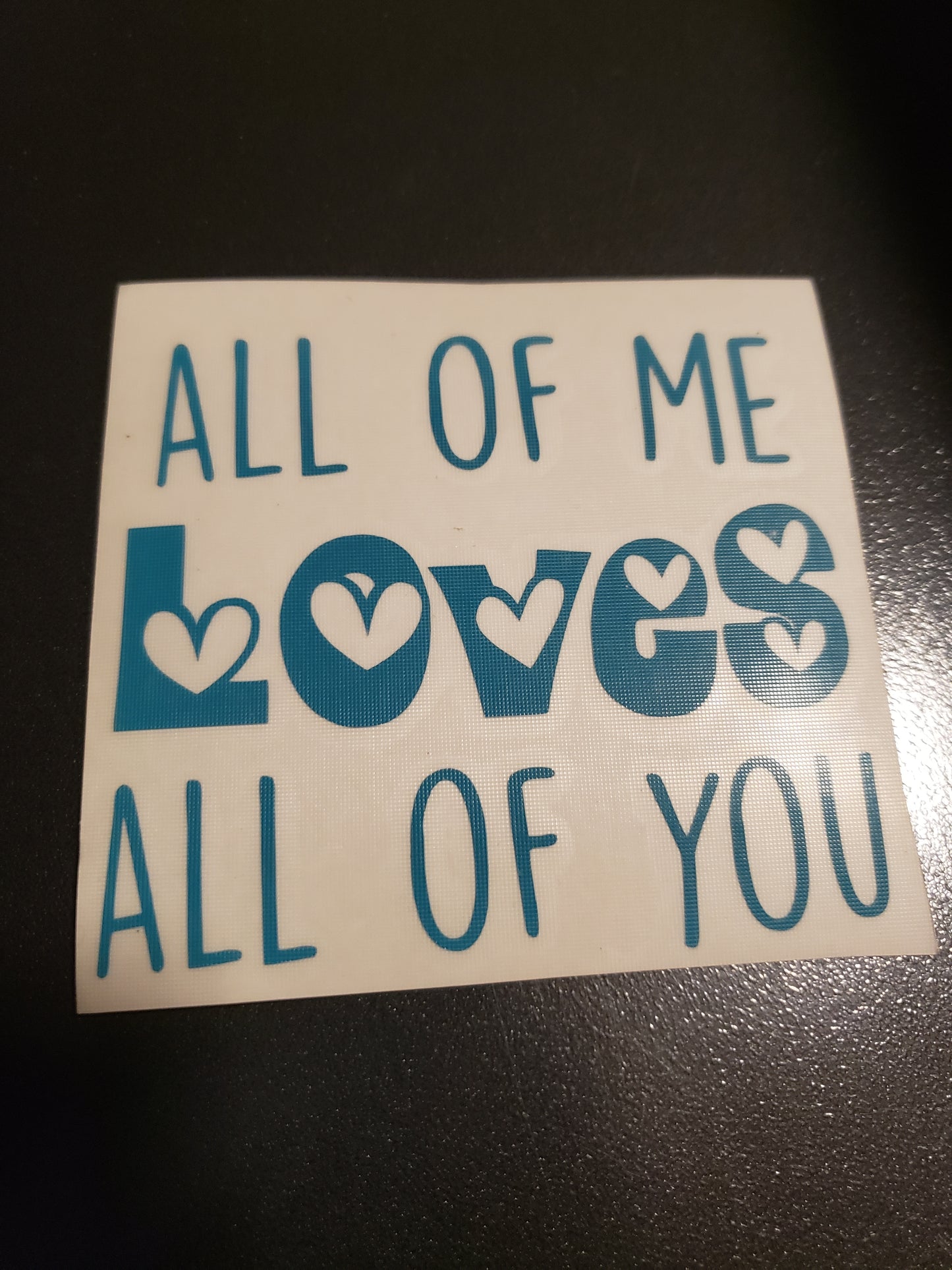 All Of Me Loves All Of You Vinyl Decal